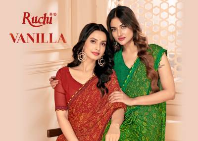 RUCHI VANILLA VOL-04 30601A TO 30603D DESIGNER SAREE WHOLESALER IN SURAT